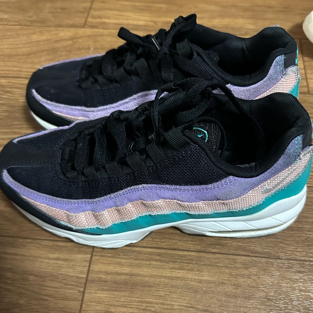 Air Max 95 GS 'Have a Nike Day' Black White Hyper Jade CI5645-001 Size 7Y